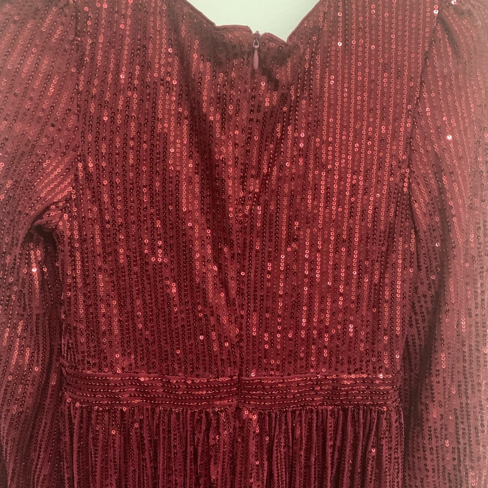 Elegant Red Sequin Gown - Picture 8 of 8